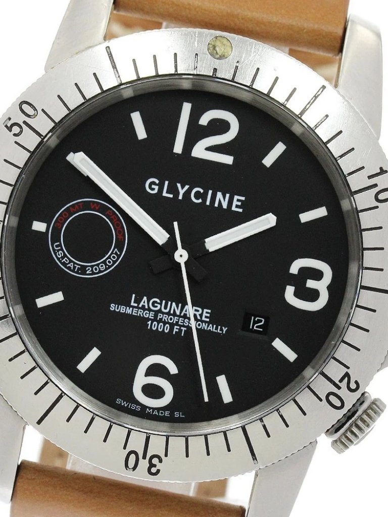 Glycine Lagunare 3819 Date Black Dial Automatic Mens Watch914286
